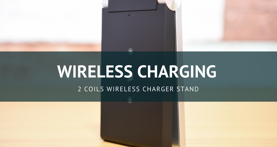 折りたたみ式ワイヤレス充電スタンド「2 Coils Wireless Charger Stand ...
