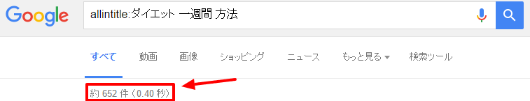 allintitle検索
