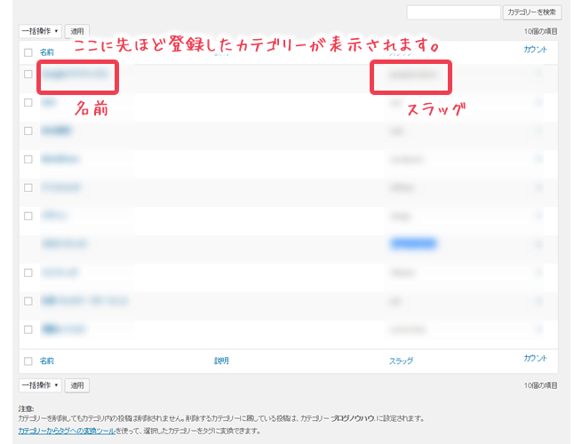 WordPressのカテゴリー設定