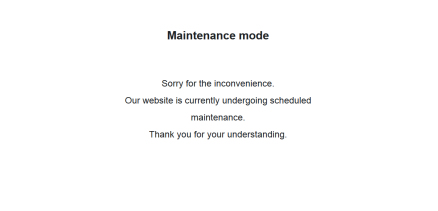 WP Maintenance Modeで作ったメンテナンス画面